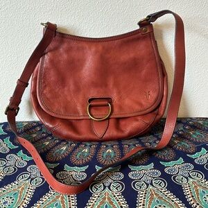 Red Frye crossbody